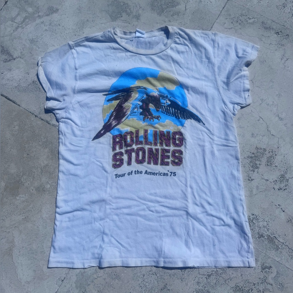 Madeworn Vintage Style Rolling Stones Tour of the Americas '75 T-Shirt